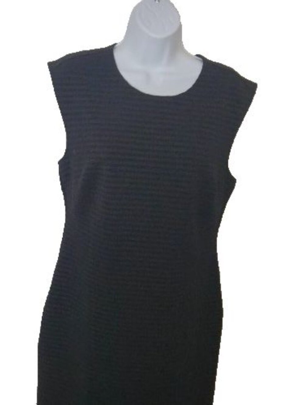 Banana Republic Women's Sleeveless Black Sheath Dress textured Stretch Size 10 - Picture 7 of 10
